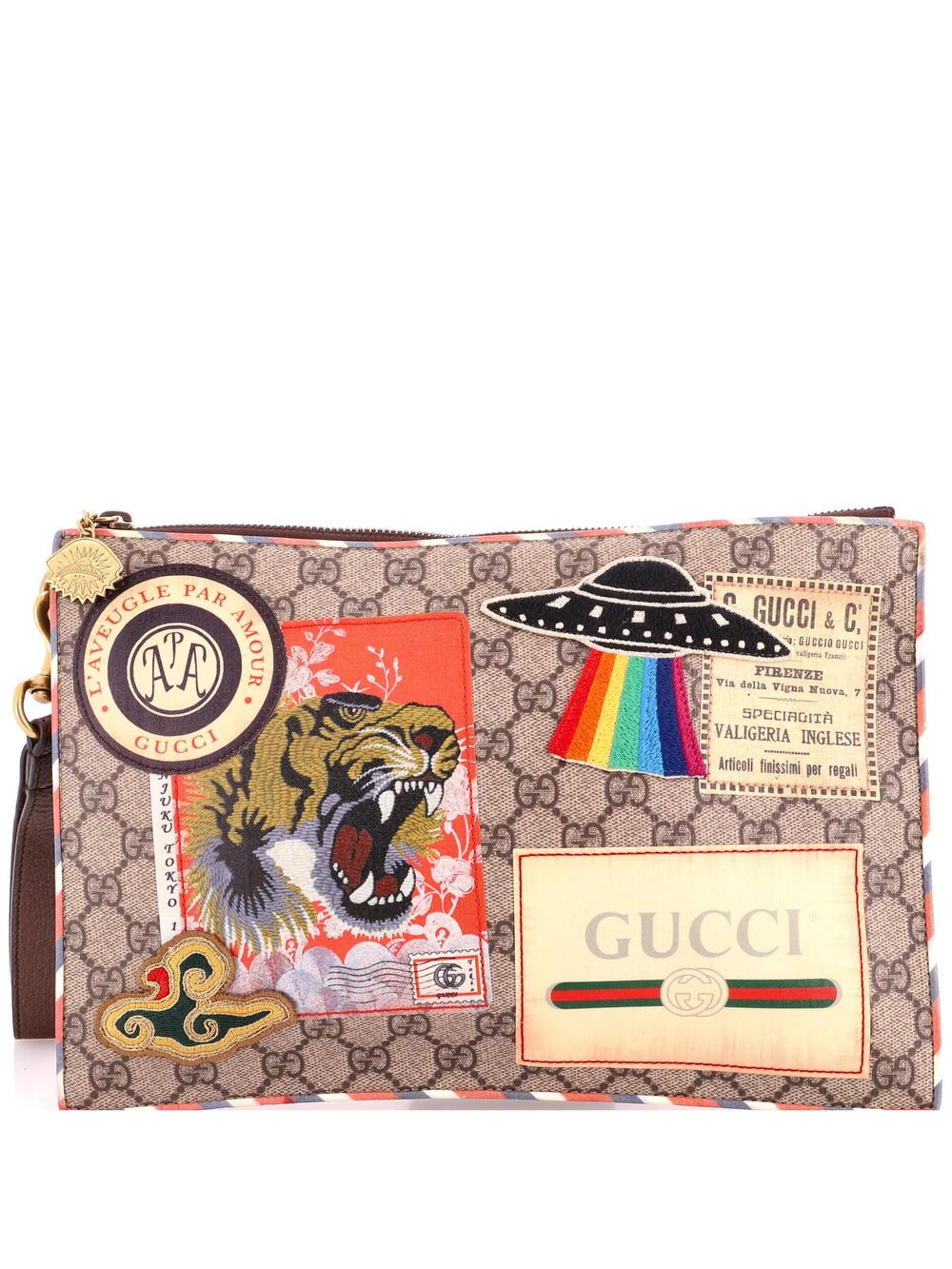 Gucci Courrier Pouch Gg Coated Canvas #374318G92B